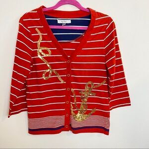 Onque Casuals Fun Knit Sweater Jacket M